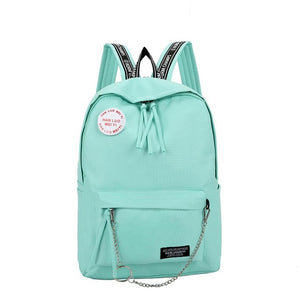 Women's Fashion Fresh Candy Color Letter Backpack