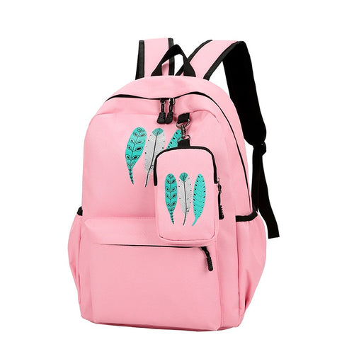 Girls Canvas School Backpack
